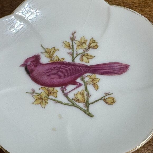 Cardinal Butter Pat Condiment Dish 4" Scallop Edge Made in Japan - Picture 2 of 5